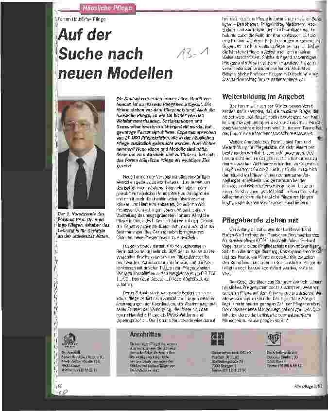 Vorschauseite 1: Auf der Suche nach neuen Modellen