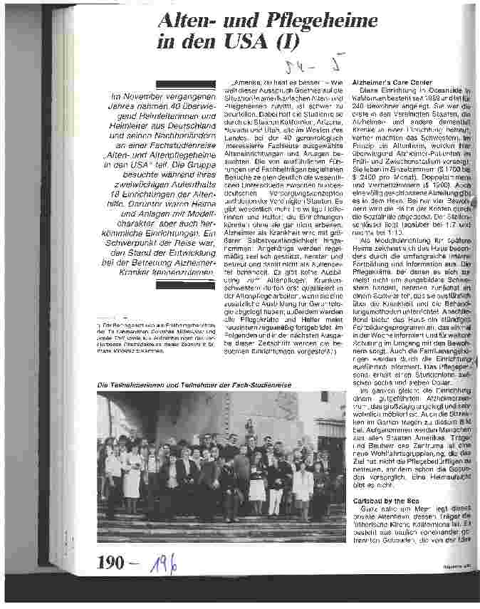 Vorschauseite 1: Altenund Pflegeheime in den USA