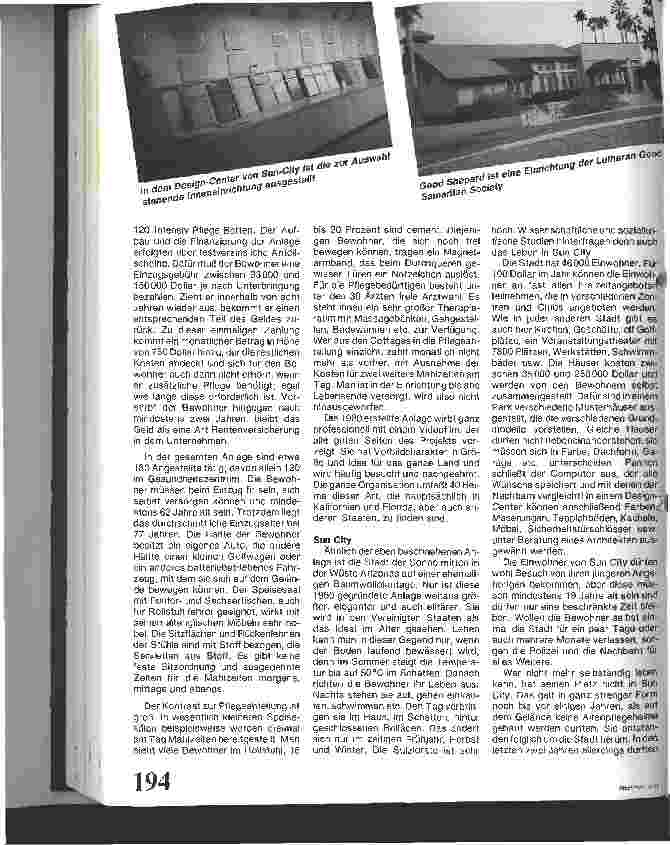 Vorschauseite 4: Altenund Pflegeheime in den USA