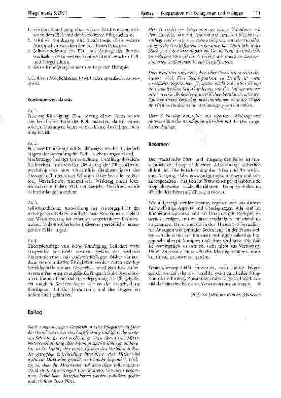 Vorschauseite 4: Kooperation mit Kolleginnen und Kollegen Analyse eines praktischen Falles