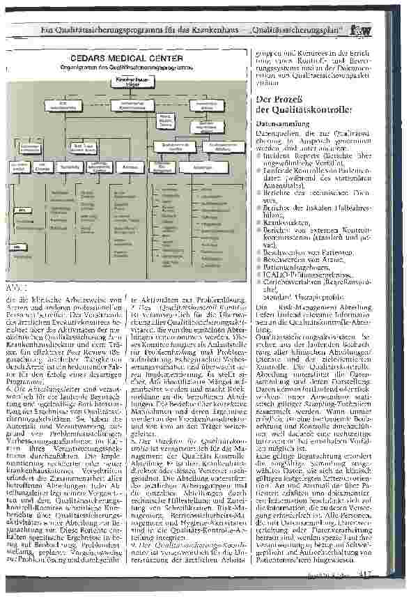 Vorschauseite 2: Ein Qualitätssicherungsprogramm für den Gesamtbetrieb Krankenhaus Dargestellt am Beispiel aus den USA
