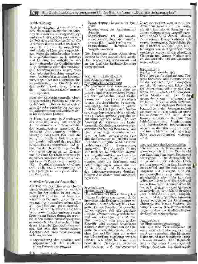 Vorschauseite 3: Ein Qualitätssicherungsprogramm für den Gesamtbetrieb Krankenhaus Dargestellt am Beispiel aus den USA