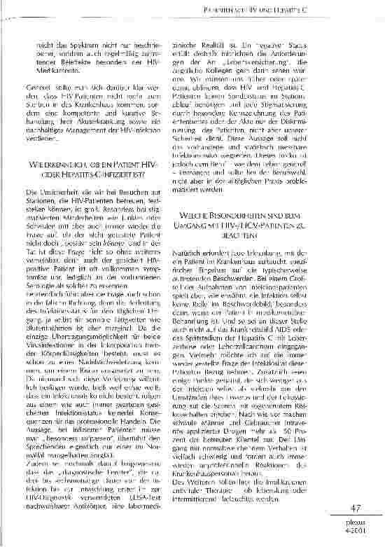 Vorschauseite 2: Patienten mit HIV und Hepatitis C - neue Herausforderungen durch neue Therapien