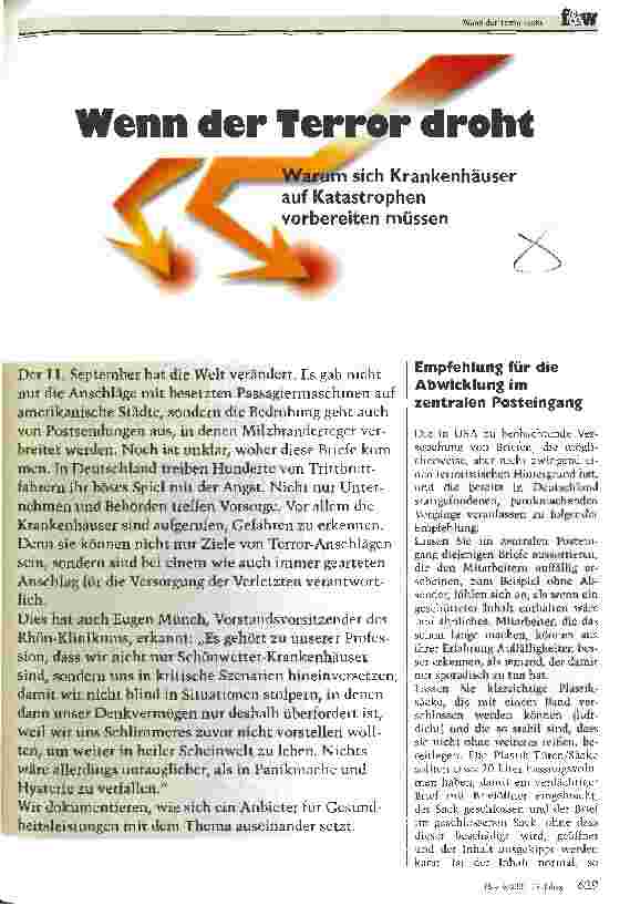 Vorschauseite 1: Wenn der Terror droht
