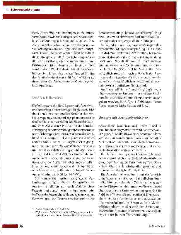 Vorschauseite 3: Arzneimittelrecht - Auswirkungen auf die tägliche Arbeit im Gesundheitswesen