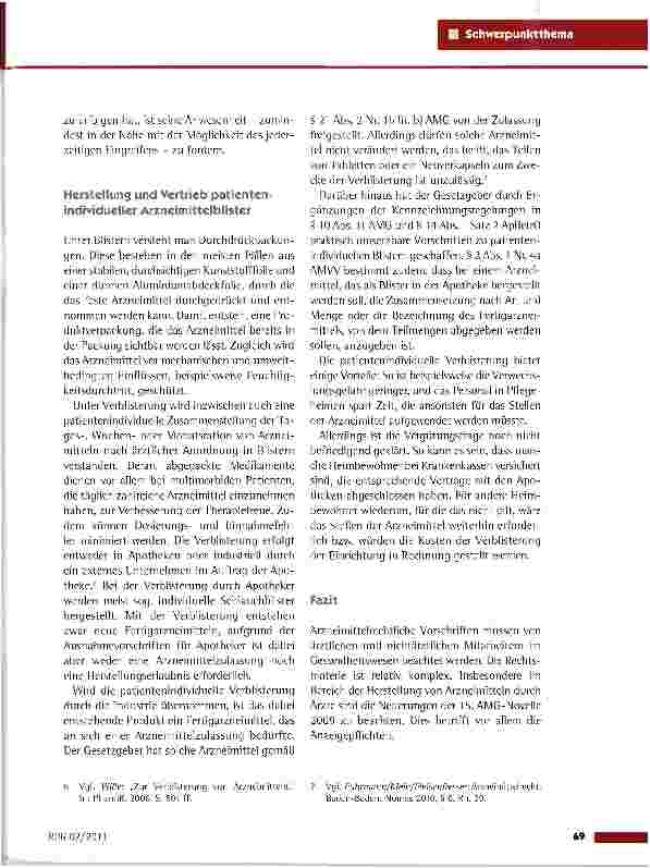 Vorschauseite 6: Arzneimittelrecht - Auswirkungen auf die tägliche Arbeit im Gesundheitswesen