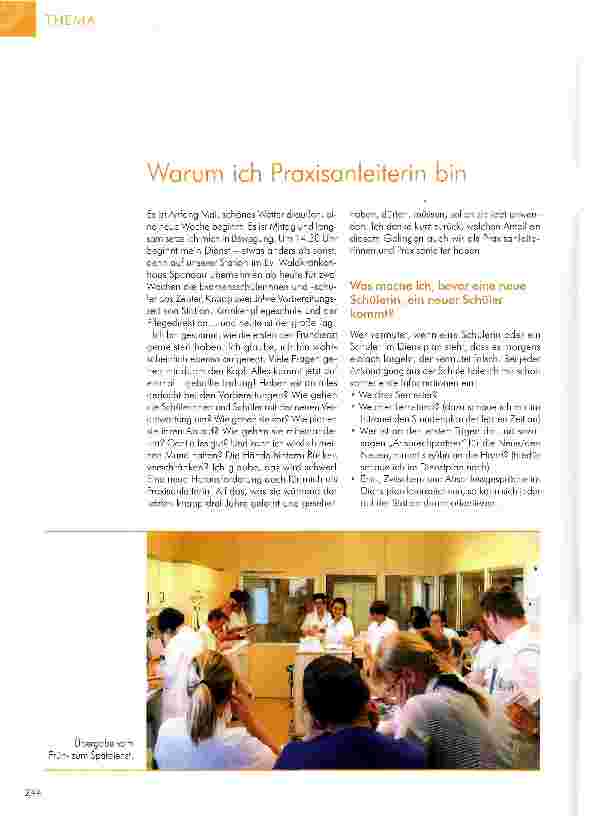 Vorschauseite 1: Warum ich Praxisanleiterin bin