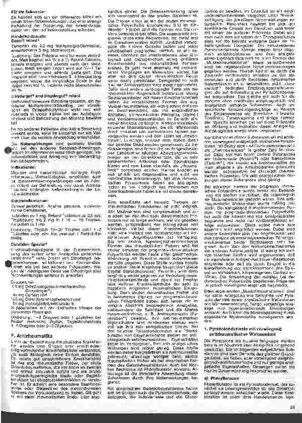 Vorschauseite 2: Kleine Arzneimittelkunde 48. Folge: IX. Medikamente mit vorwiegenden Angriffspunkt