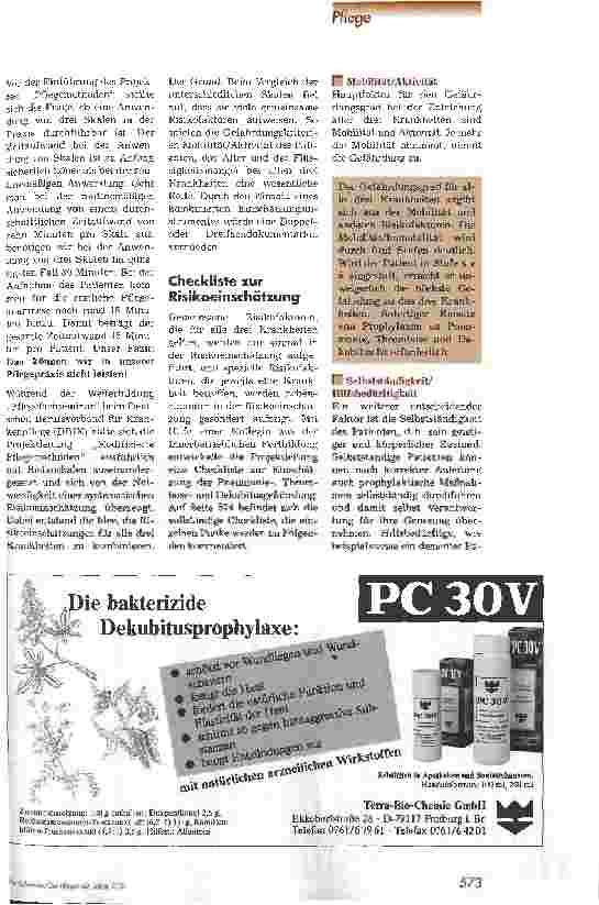 Vorschauseite 2: Qualitätssicherung - Skalen zur Risikoeinschätzung Die Gefährdung für Pneumonie, Thrombose und Dekubitus rechtzeitig erkennen
