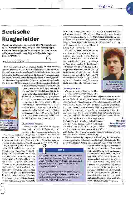 Vorschauseite 1: Seelische Hungerleider