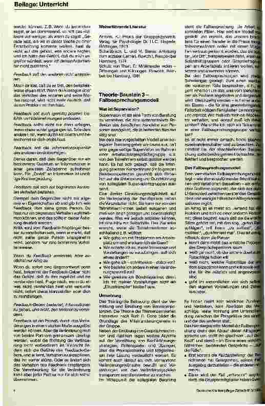 Vorschauseite 3: Materialien zur Supervision und Praxisberatung (II)
