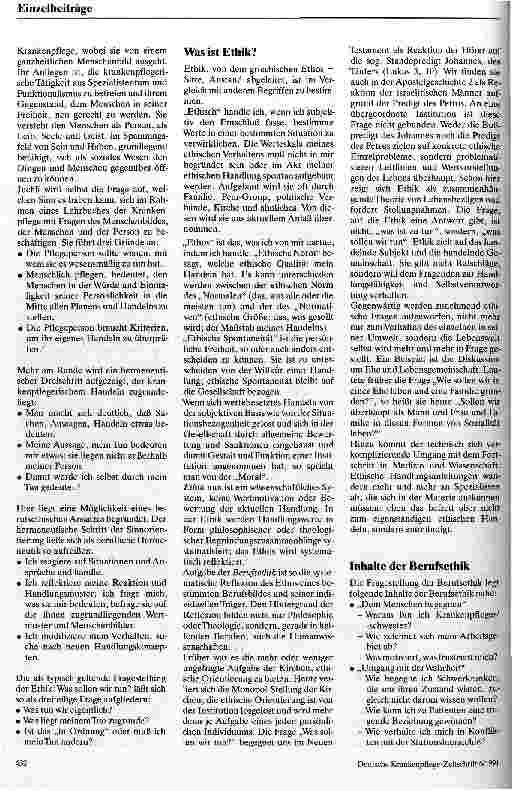 Vorschauseite 2: Berufsethischer Unterricht