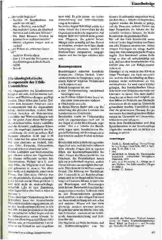 Vorschauseite 3: Berufsethischer Unterricht