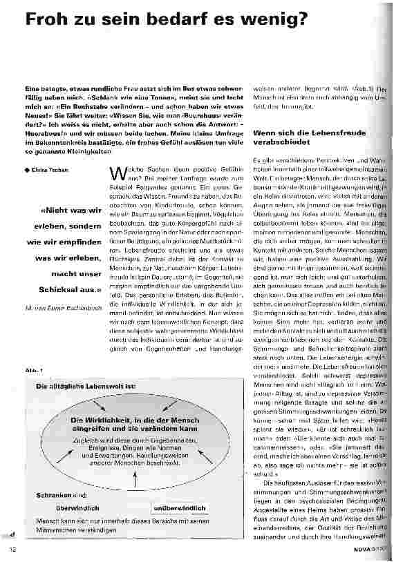 Vorschauseite 1: Froh zu sein bedarf es wenig?