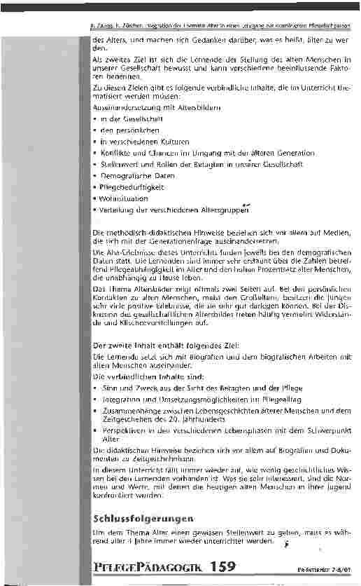 Vorschauseite 5: Integration der Thematik Alter in einen Lehrgang zur examinierten Pflegefachperson