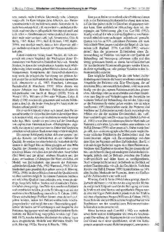 Vorschauseite 4: Mitarbeiterund Patientenorientierung in der Pflege als Teil des Qualitätsmanagements - Stand und Forschungsbedarf