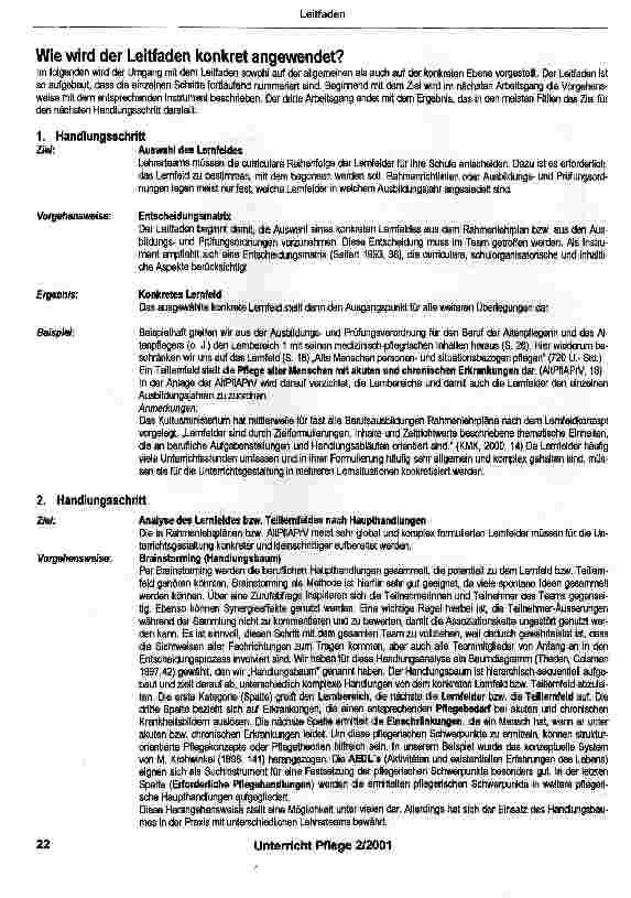 Vorschauseite 3: Vom Lernfeld zum konkreten Unterricht ein Leitfaden