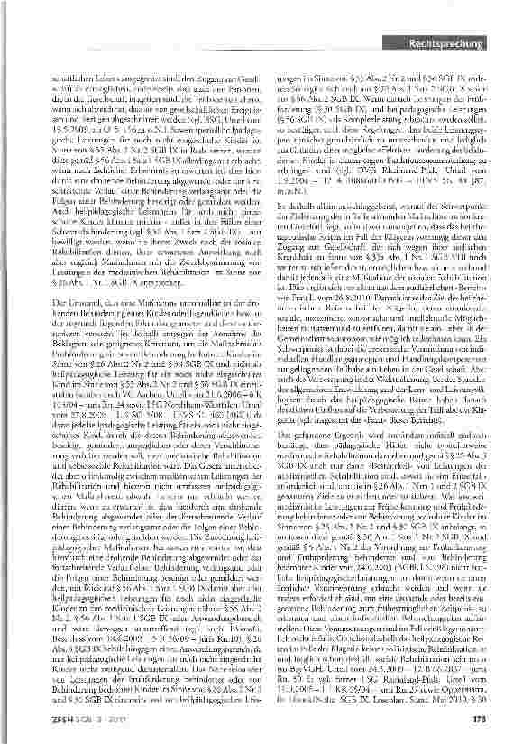 Vorschauseite 4: Heilpädagogisches Reiten als Eingliederungshilfe für noch nicht eingeschultes seelisch behindertes Kind; Anspruch gegen Jugendhilfeträger; Abgrenzung medizinische Rehabilitation v…
