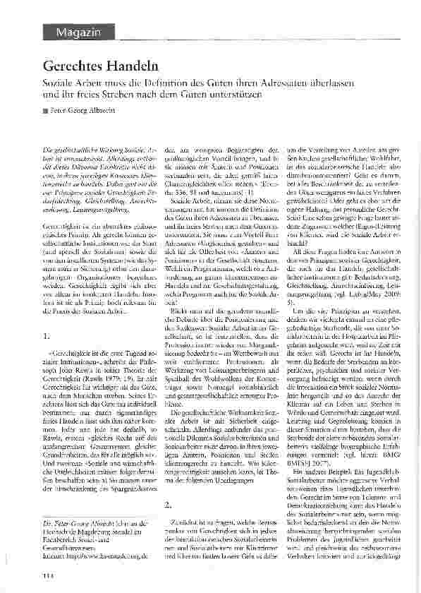 Vorschauseite 1: Gerechtes Handeln