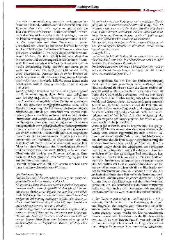 Vorschauseite 2: Angehörigenwille und Patientenverfügung