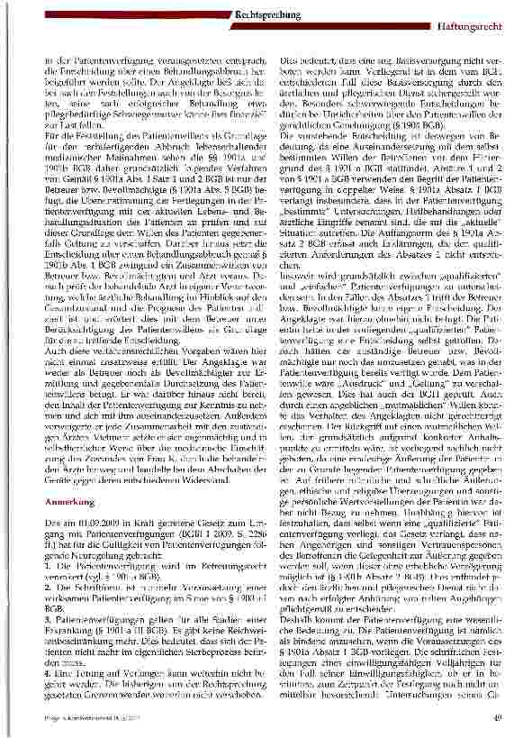 Vorschauseite 4: Angehörigenwille und Patientenverfügung