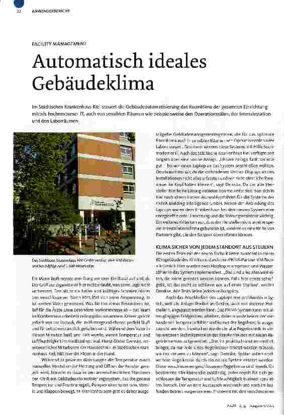 Vorschauseite 1: Automatisch ideales Gebäudeklima