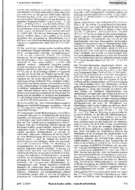 Vorschauseite 2: Vertragsstrafe - Vertragswidrige Beendigung des ArbeitsverhältnissesBGB §§305, 305c, 306, 307, 309, 310, 622; GG Art. 3