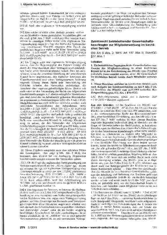 Vorschauseite 4: Vertragsstrafe - Vertragswidrige Beendigung des ArbeitsverhältnissesBGB §§305, 305c, 306, 307, 309, 310, 622; GG Art. 3