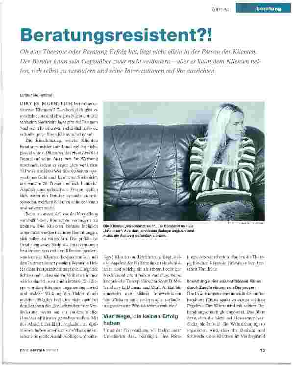 Vorschauseite 1: Beratungsresistent?!