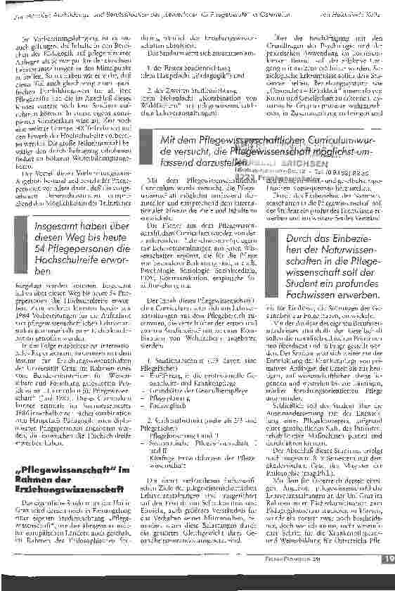 Vorschauseite 5: Zur aktuellen Ausbildungsund Berufssituation der LehrerInnen für Pflegeberufe in Österreich