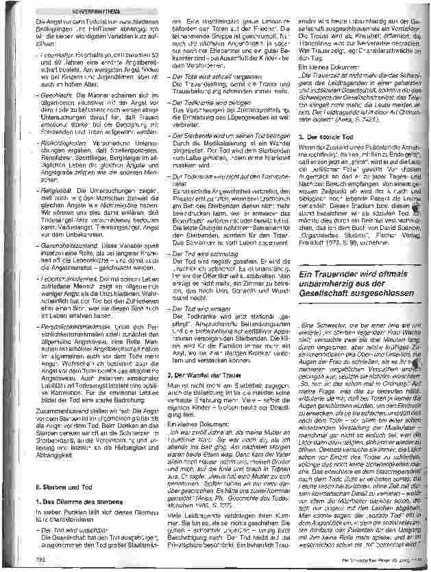 Vorschauseite 3: Angst und Hoffnung des Sterbenden