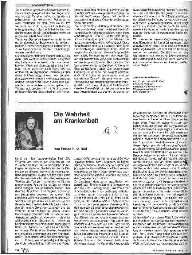 Vorschauseite 5: Angst und Hoffnung des Sterbenden