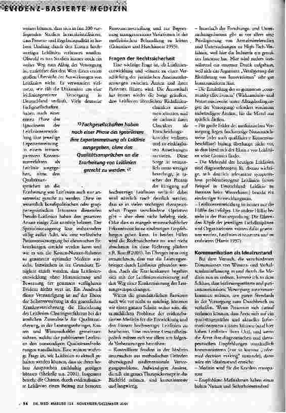 Vorschauseite 3: Leitlinienorientierung Ethische Probleme der standardisierten Medizin