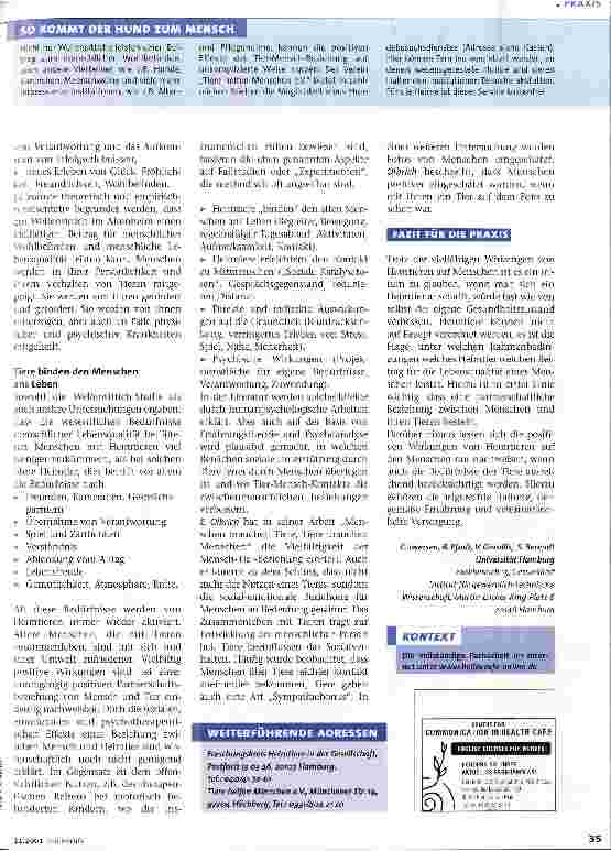 Vorschauseite 2: Kleines Tier mit großer Wirkung Sittiche im Altenheim