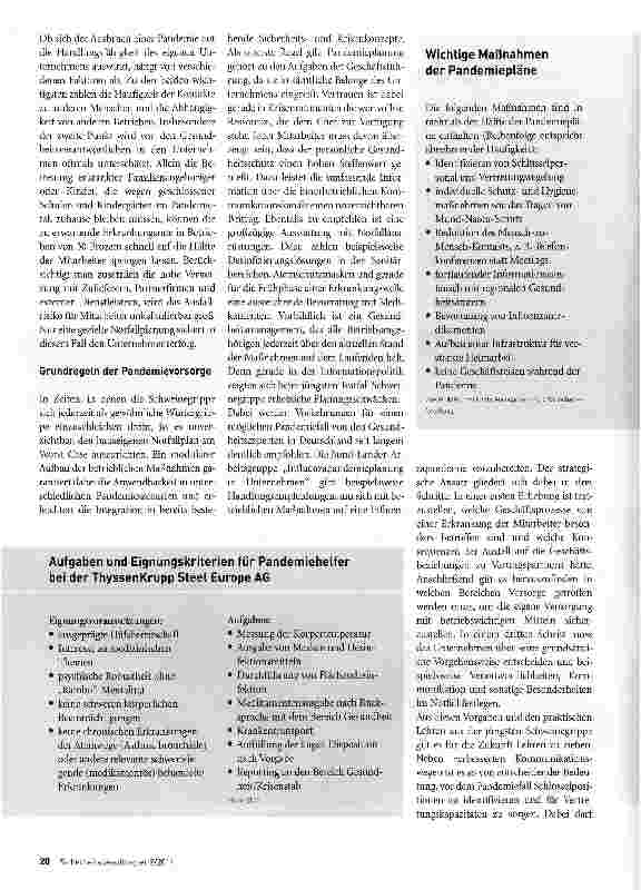 Vorschauseite 2: PandemiefällePlanungslücken jetzt schließen!