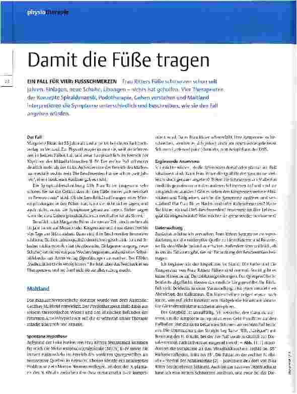 Vorschauseite 1: Damit die Füße tragen