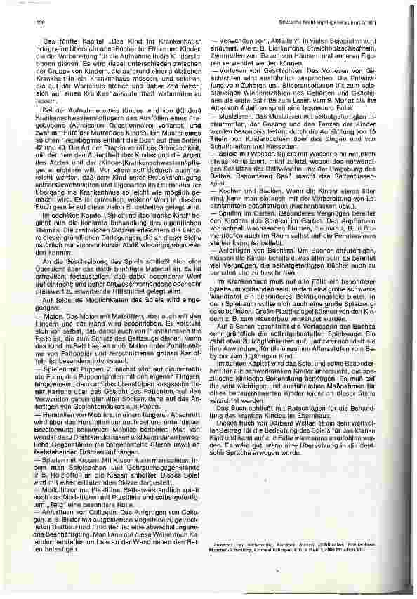Vorschauseite 2: Wie hilft man kranken Kindern beim Spiel?