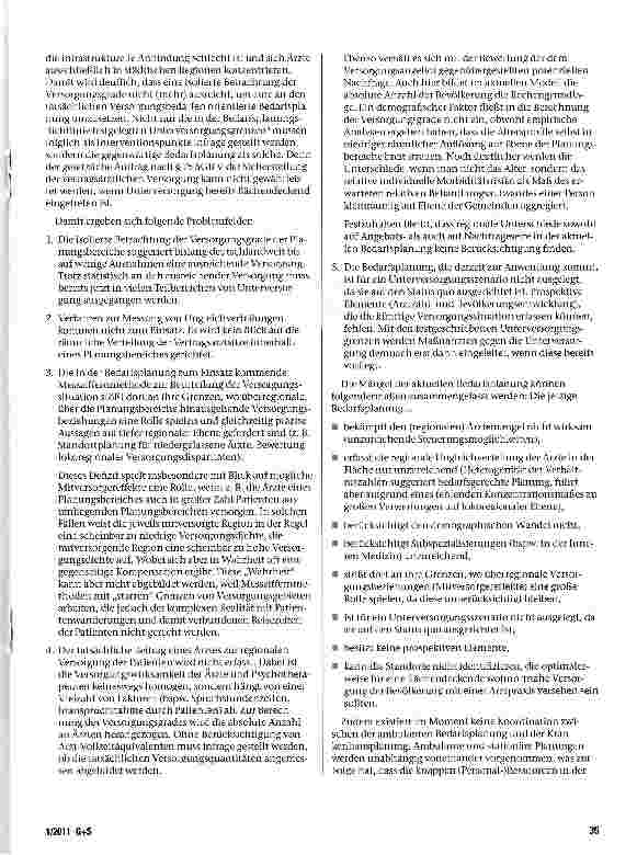 Vorschauseite 2: Bedarfsplanung - Das Reformkonzept der Kassenärztlichen Bundesvereinigung