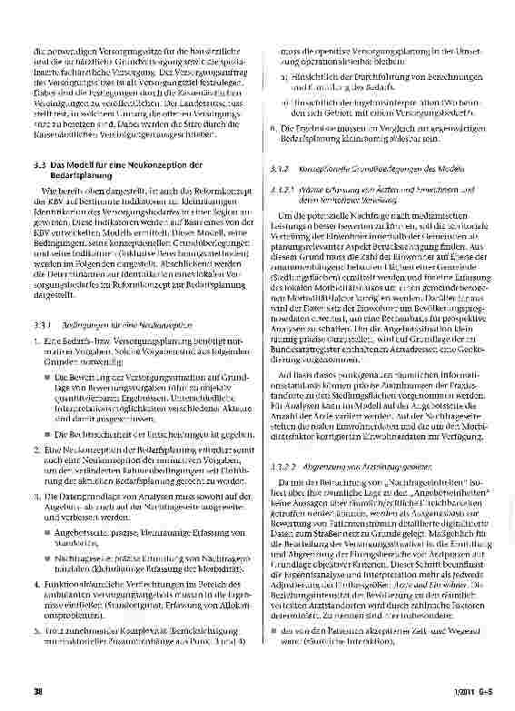 Vorschauseite 5: Bedarfsplanung - Das Reformkonzept der Kassenärztlichen Bundesvereinigung