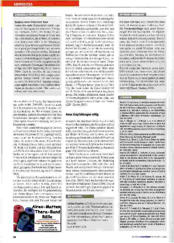Vorschauseite 2: Die Fettbilanz muss stimmen