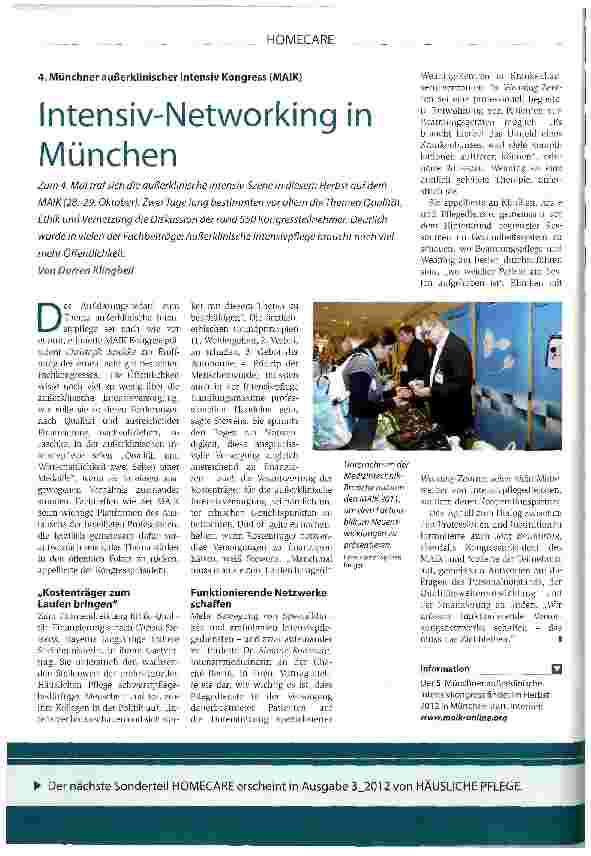 Vorschauseite 1: Intensiv-Networking in München