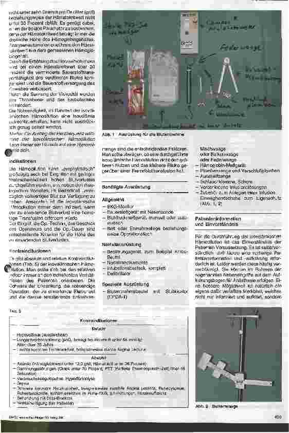 Vorschauseite 4: Autologe Bluttransfusion und isovolämische Hämodilution
