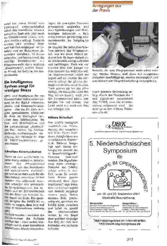 Vorschauseite 2: Reden statt rennen Modernes Kommunikationssystem optimiert die Pflege