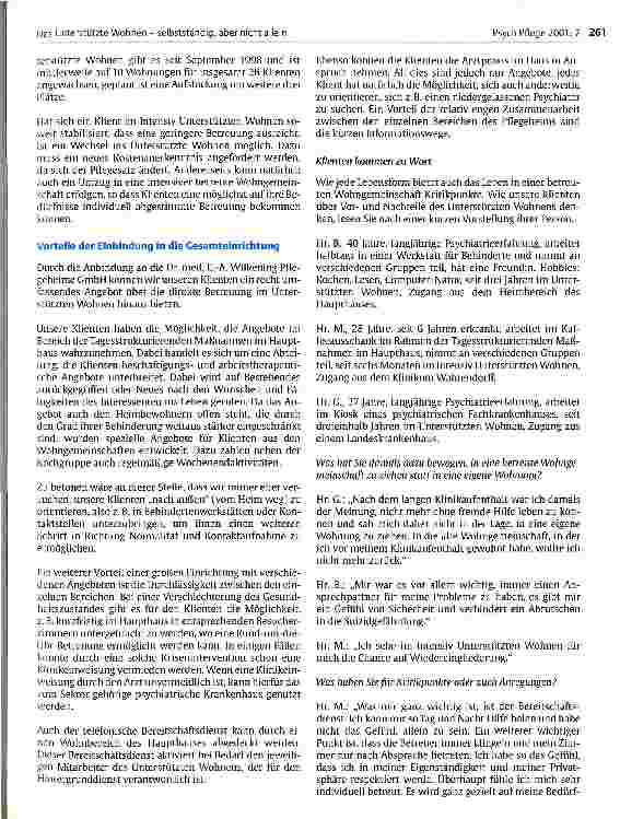 Vorschauseite 4: Das Unterstützte Wohnen - selbständig, aber nicht allein