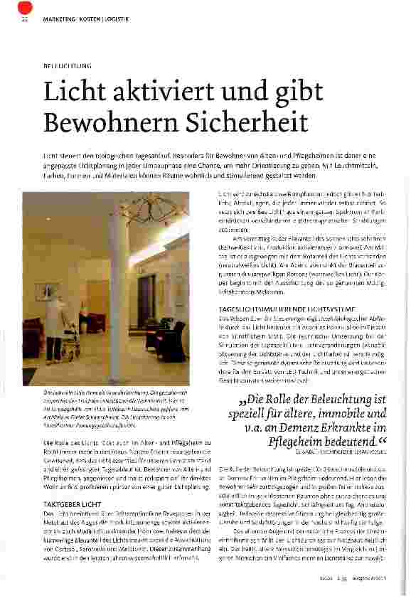 Vorschauseite 1: Licht aktiviert und gibt Bewohnern Sicherheit
