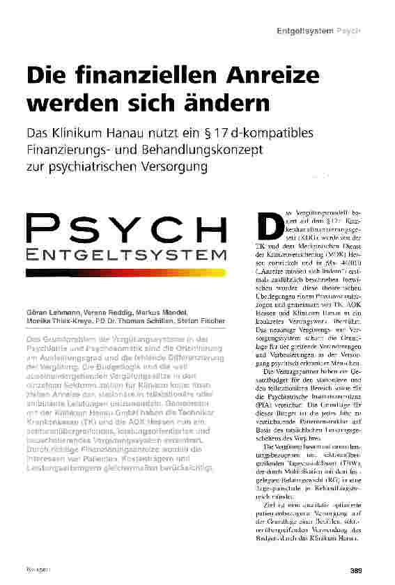 Vorschauseite 1: Die finanziellen Anreize werden sich ändern