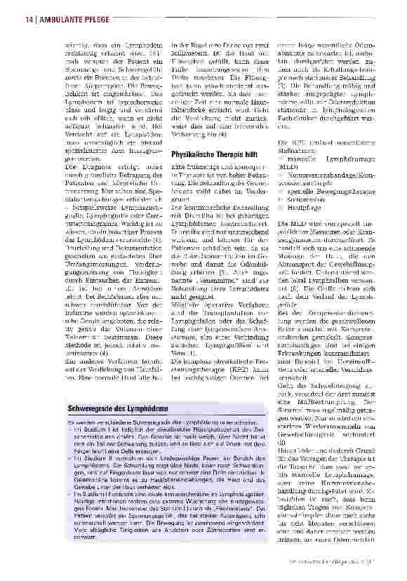 Vorschauseite 2: LymphödemStau im Gewebe
