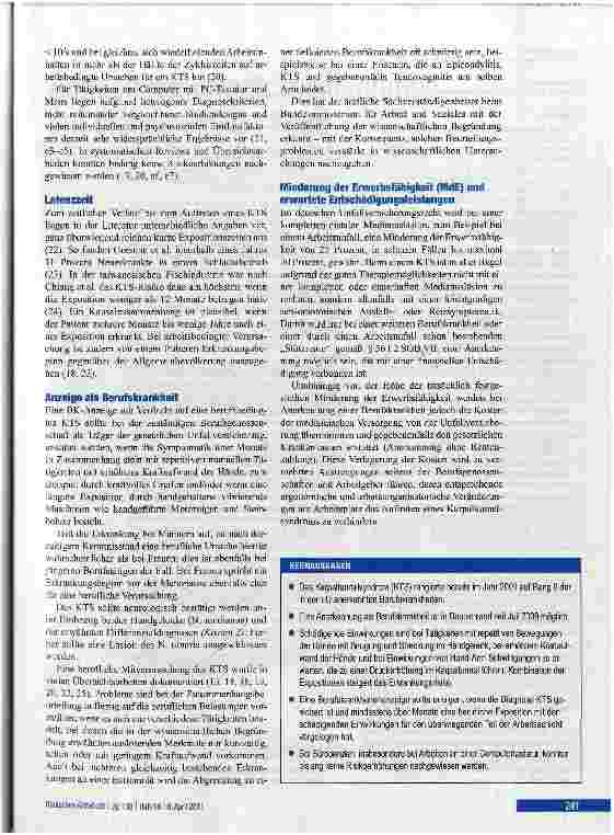 Vorschauseite 4: Karpaltunnelsyndrom als Berufskrankheit