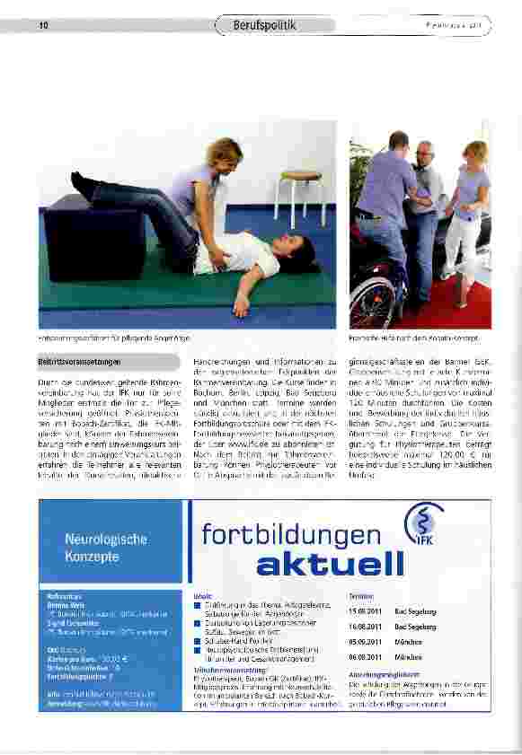 Vorschauseite 2: „Bobath für pflegende Angehörige - ein Meilenstein in der Physiotherapie