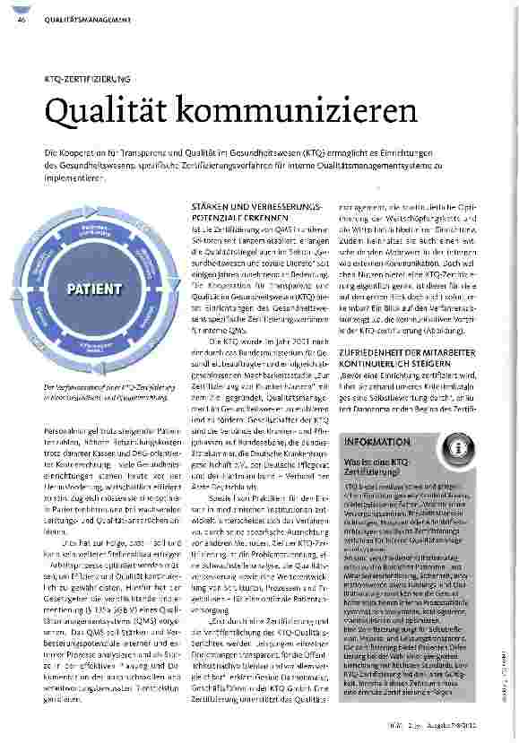 Vorschauseite 1: Qualität kommunizieren